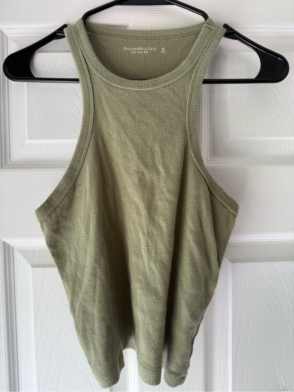 Abercrombie & Fitch Olive Green Ribbed Racerback Tank
